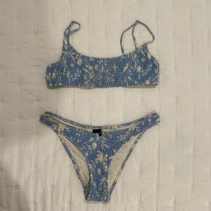 triangl light blue floral bikini